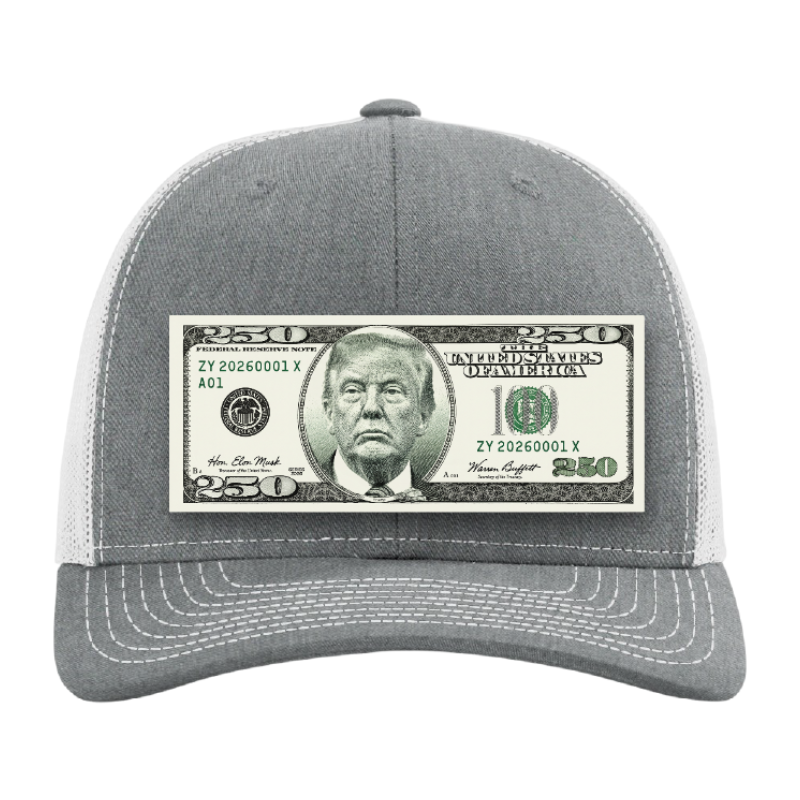 Trump $250 Dollar Bill Trucker Hat for Patriotic Novelty