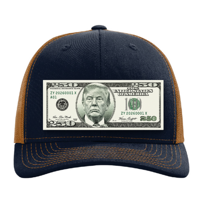 Trump $250 Dollar Bill Trucker Hat for Patriotic Novelty