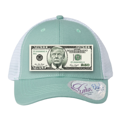 Trump $250 Dollar Bill Trucker Hat for Patriotic Novelty