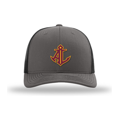 Avon Lake Anchor Hat | AL Anchor Trucker Hat | Black & White Hometown Patch Cap