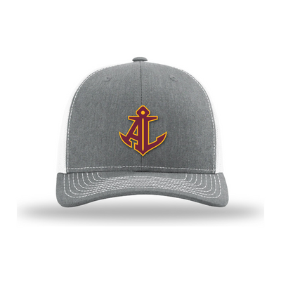 Avon Lake Anchor Hat | AL Anchor Trucker Hat | Black & White Hometown Patch Cap