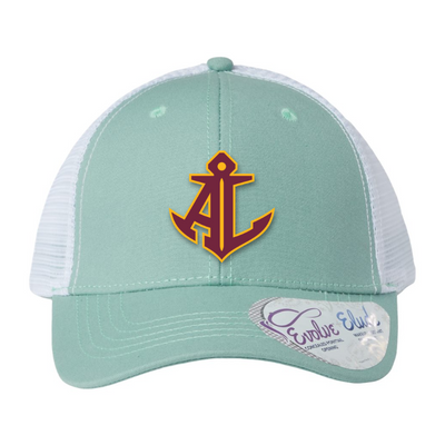 Avon Lake Anchor Hat | AL Anchor Trucker Hat | Black & White Hometown Patch Cap