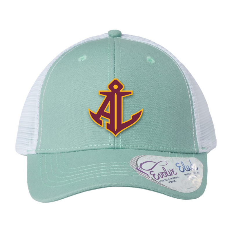 Avon Lake Anchor Hat | AL Anchor Trucker Hat | Black & White Hometown Patch Cap