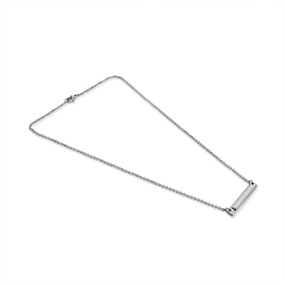 Anchor Cutout Horizontal Bar Stainless Steel Necklace