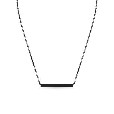 Square 4 Sided Horizontal Bar Stainless Steel Necklace
