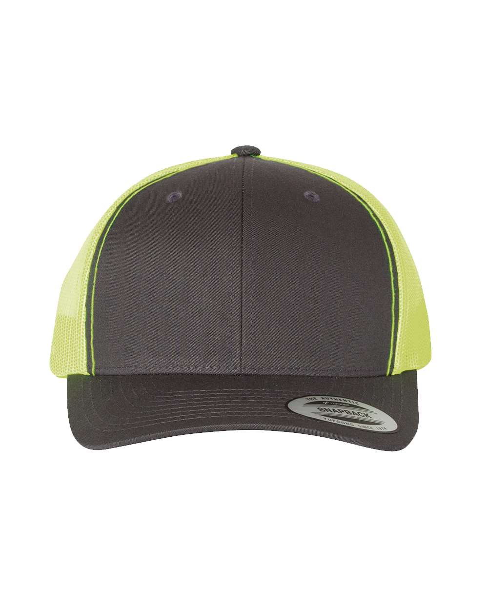 Yupoong 6606 Trucker Hat with Engraved Leather Patch