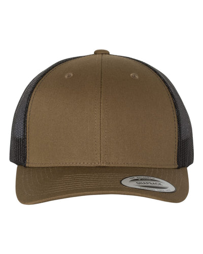 Yupoong 6606 Trucker Hat with Engraved Leather Patch