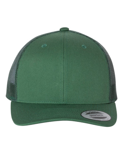 Yupoong 6606 Trucker Hat with Engraved Leather Patch