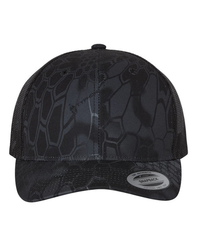 Yupoong 6606 Trucker Hat with Engraved Leather Patch