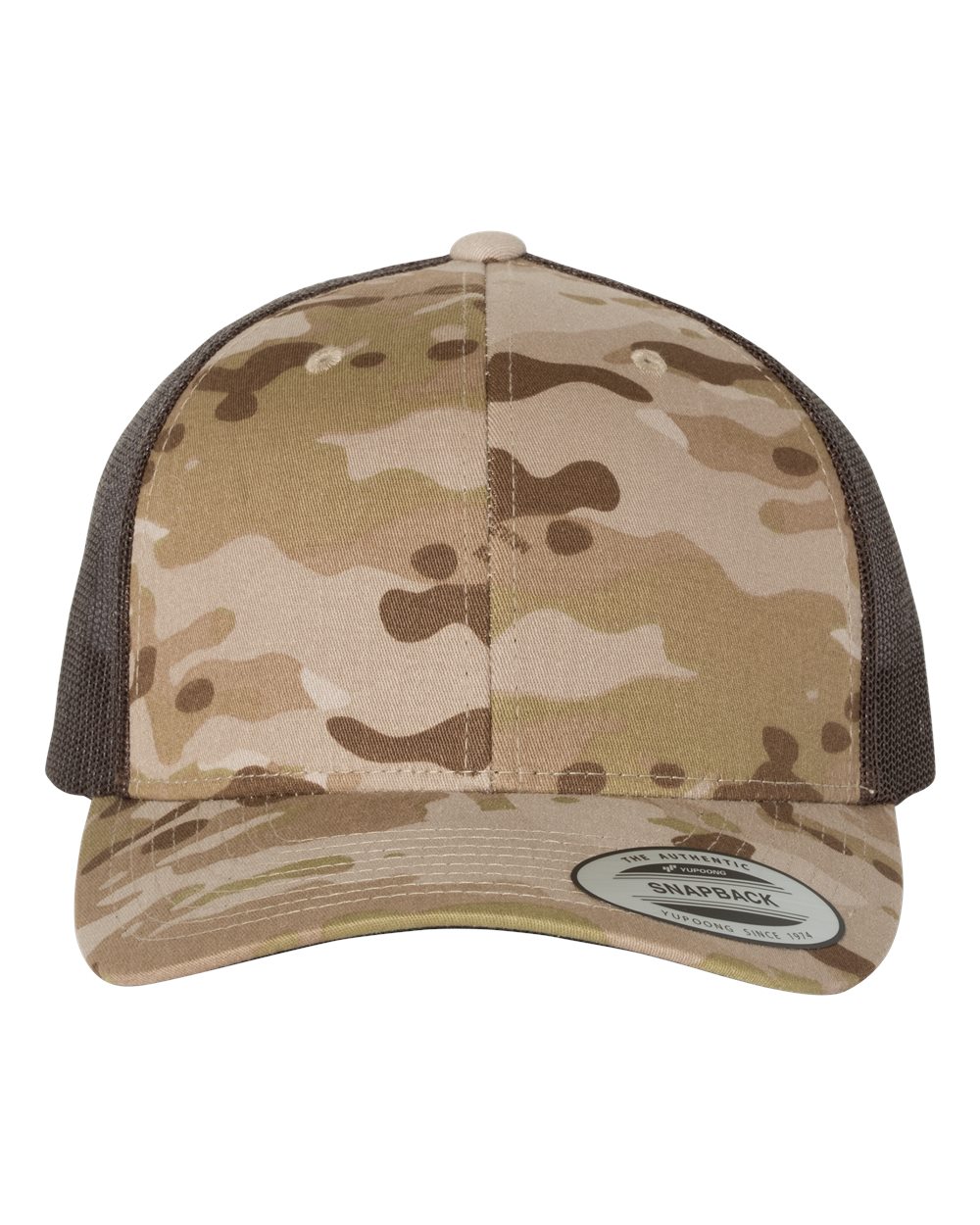 Yupoong 6606 Trucker Hat with Engraved Leather Patch