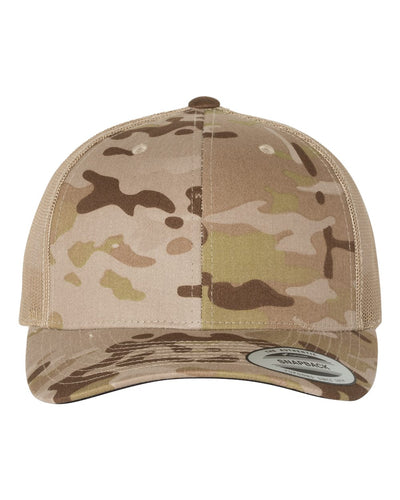 Yupoong 6606 Trucker Hat with Engraved Leather Patch