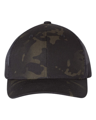 Yupoong 6606 Trucker Hat with Engraved Leather Patch
