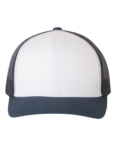 Yupoong 6606 Trucker Hat with Engraved Leather Patch