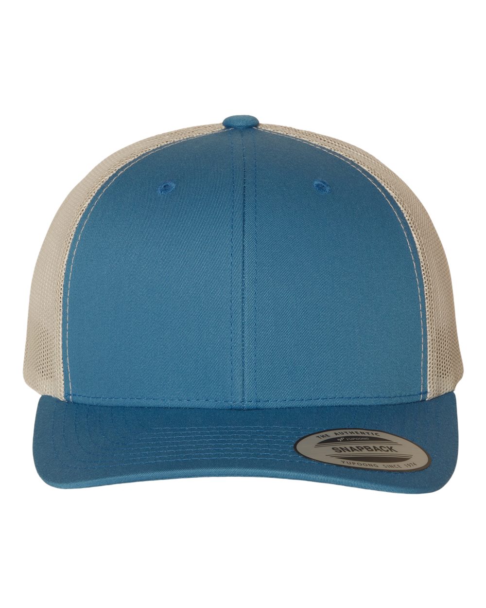 Yupoong 6606 Trucker Hat with Engraved Leather Patch