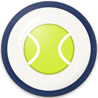 Tennis hat button side patch: a tennis on a white domed button. Sports collection.