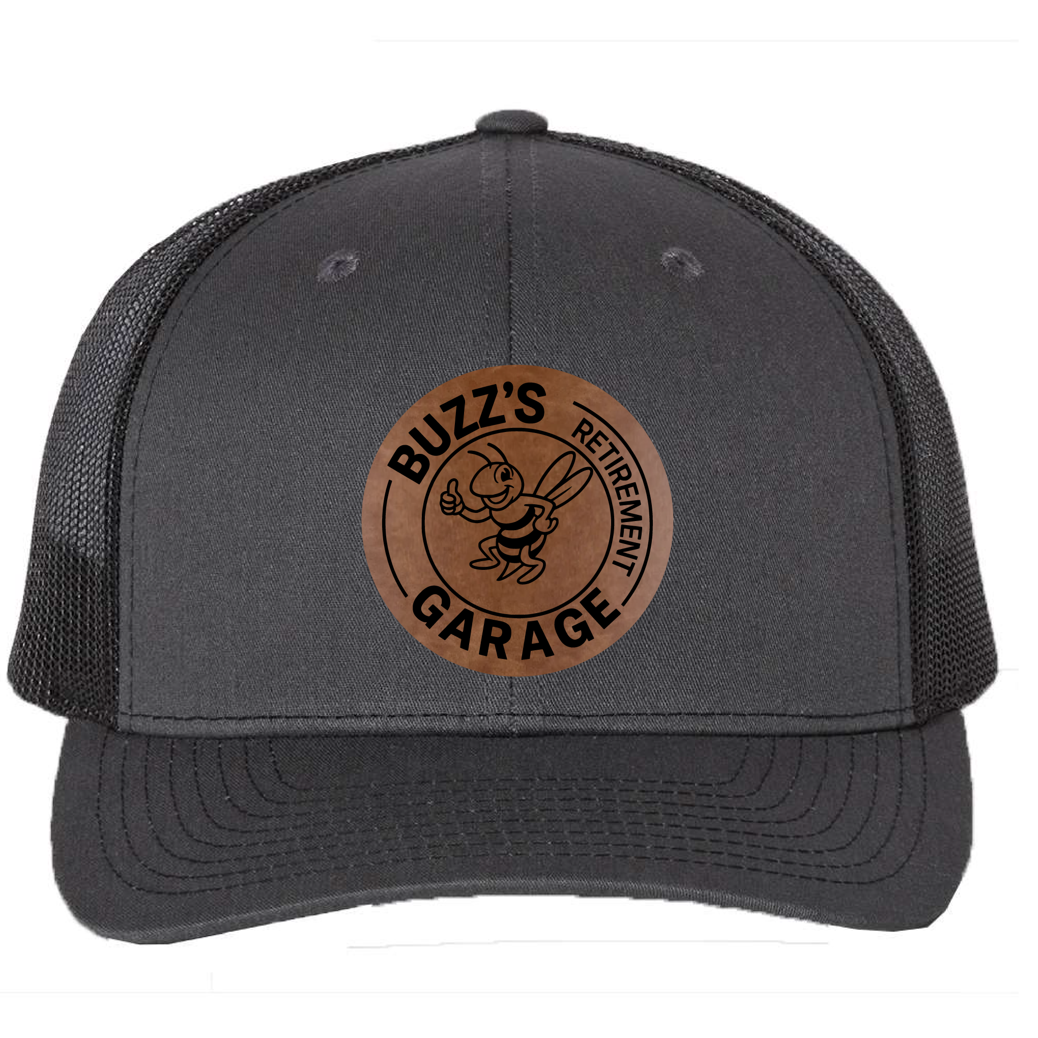 Buzz's Retirement Garage Richardson 112 Trucker Hat - Buzz Logo Engraved