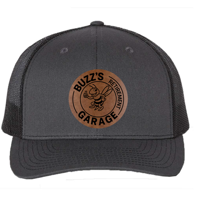 Buzz's Retirement Garage Richardson 112 Trucker Hat - Buzz Logo Engraved