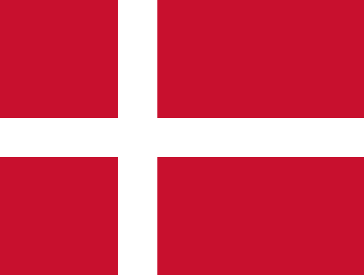 Denmark flag side patch for hats