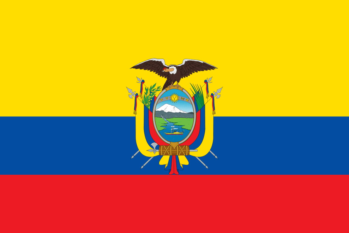 Ecuador flag side patch for hats