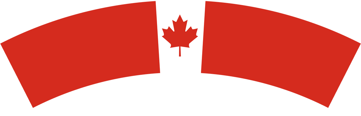 Canada flag rear patch, curved for the back of a cap