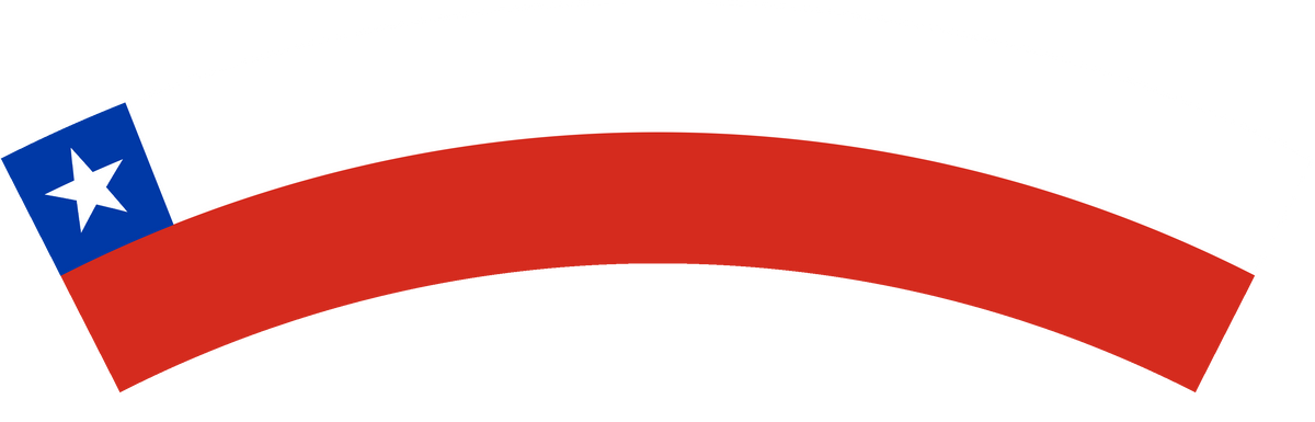 Chile flag rear patch, curved for the back of a cap
