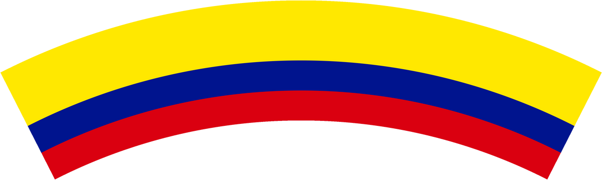 Colombia flag rear patch, curved for the back of a cap