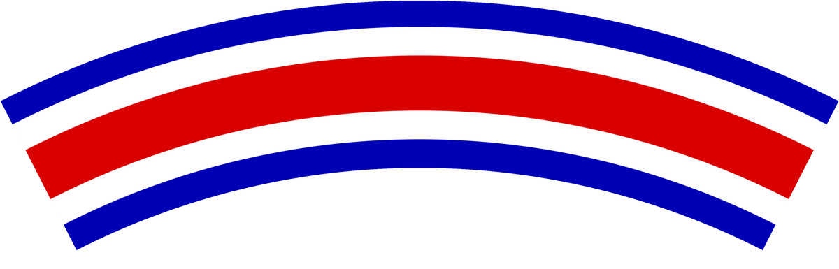 Costa Rica flag rear patch, curved for the back of a cap