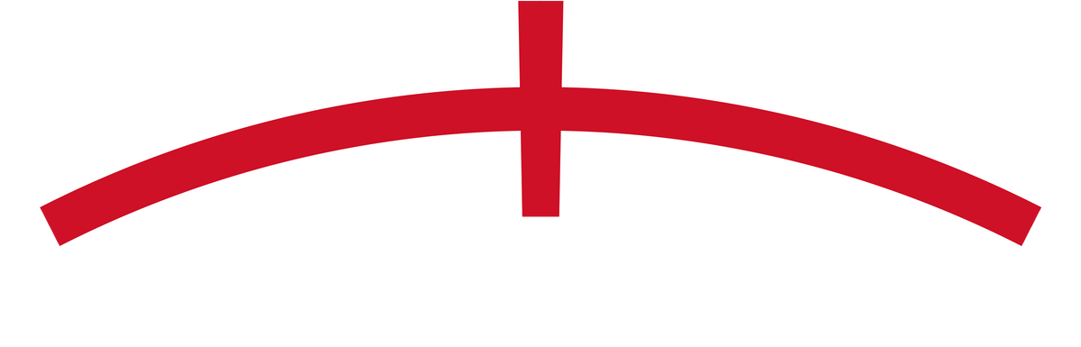 England flag rear patch, curved for the back of a cap