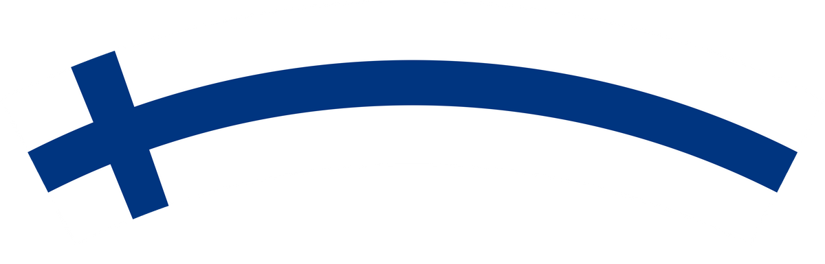 Finland flag rear patch, curved for the back of a cap