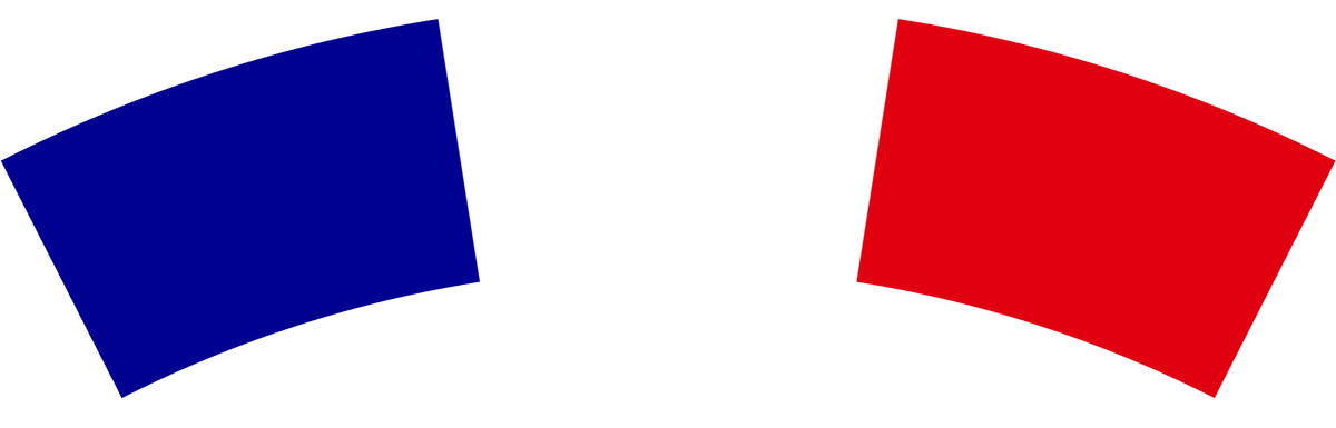France flag rear patch, curved for the back of a cap