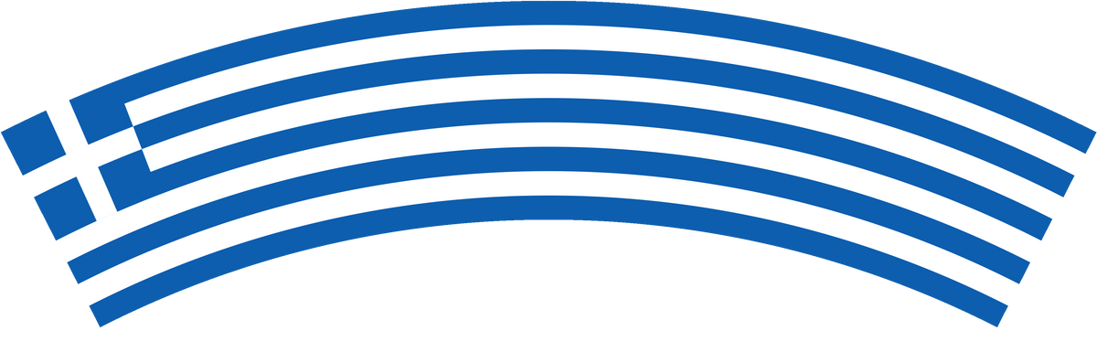 Greece flag rear patch, curved for the back of a cap