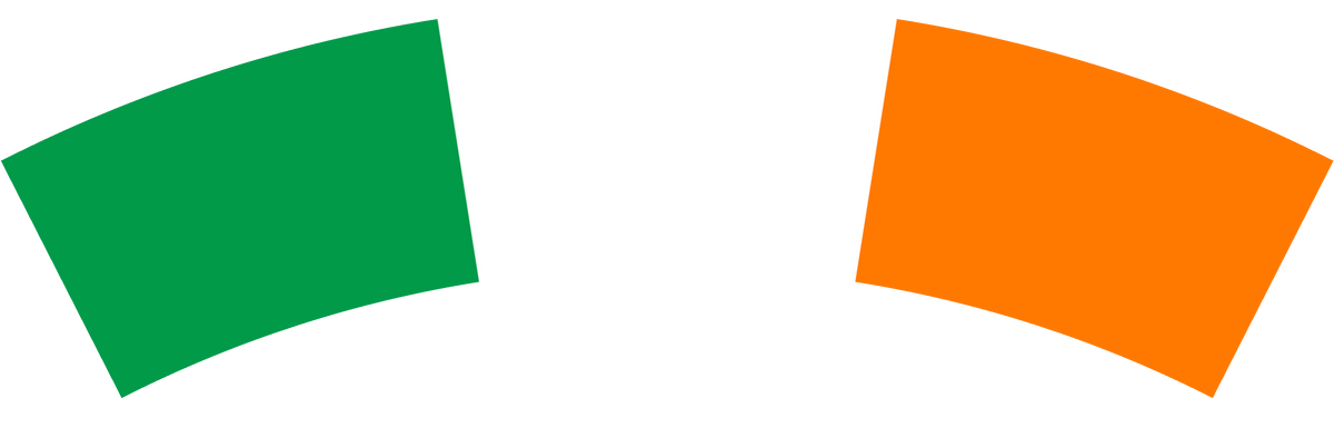 Ireland flag rear patch, curved for the back of a cap