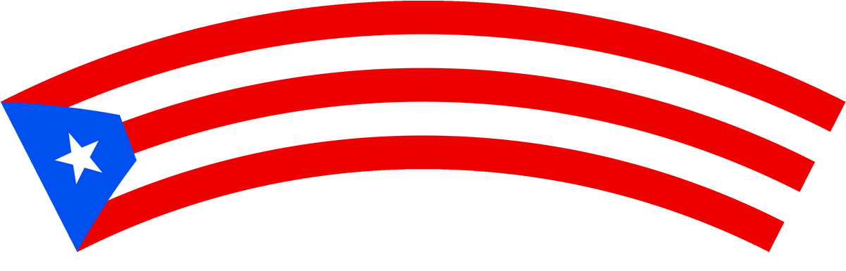 Puerto Rico flag rear patch, curved for the back of a cap