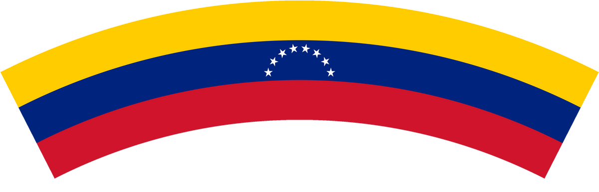 Venezuela flag rear patch, curved for the back of a cap