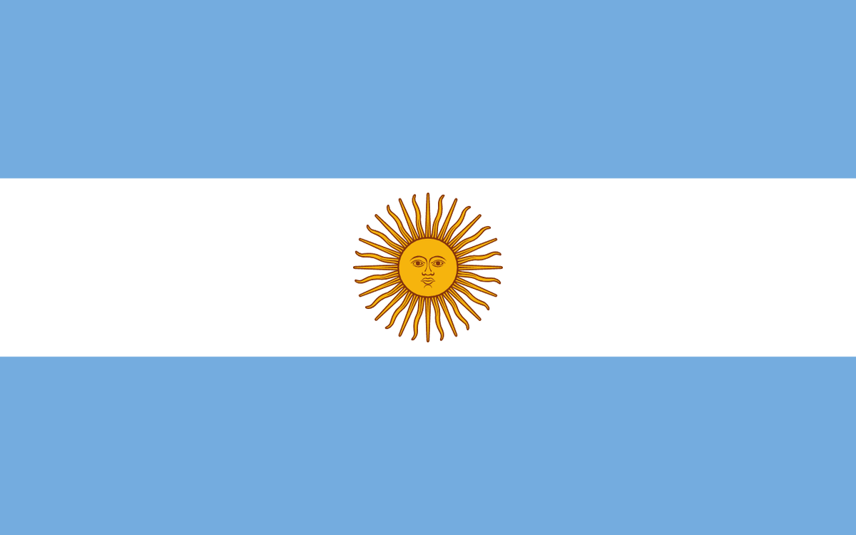Argentina flag side patch for hats