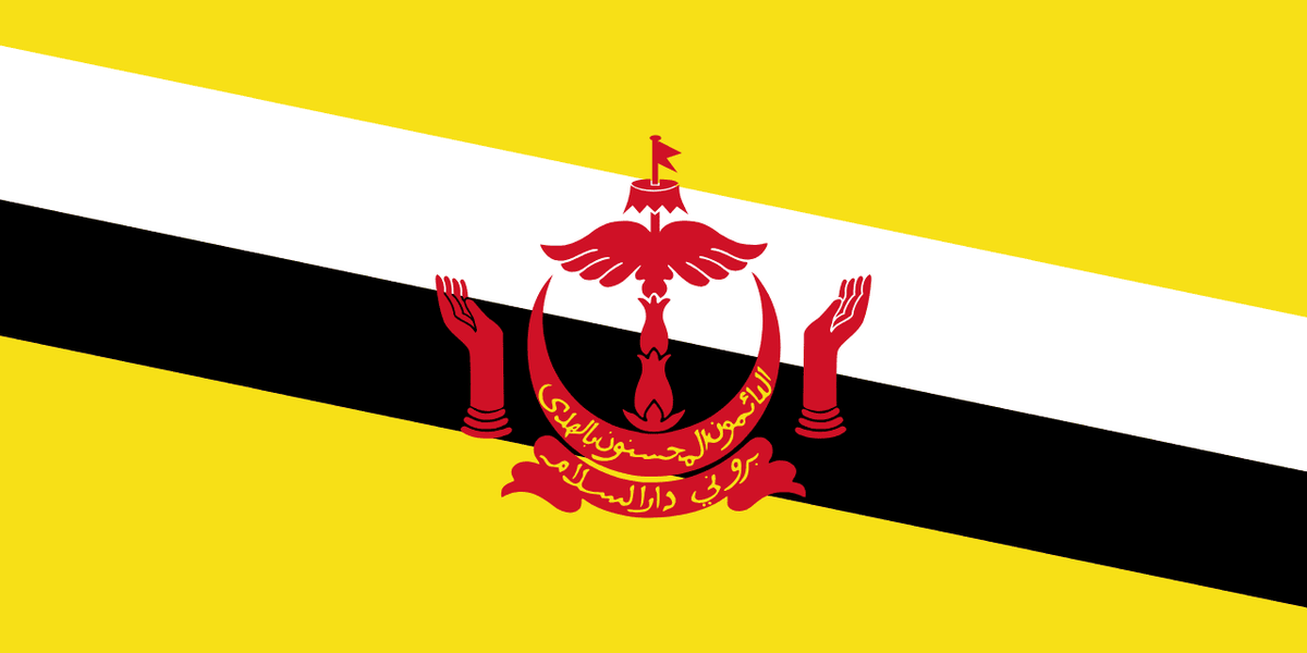 Brunei flag side patch for hats
