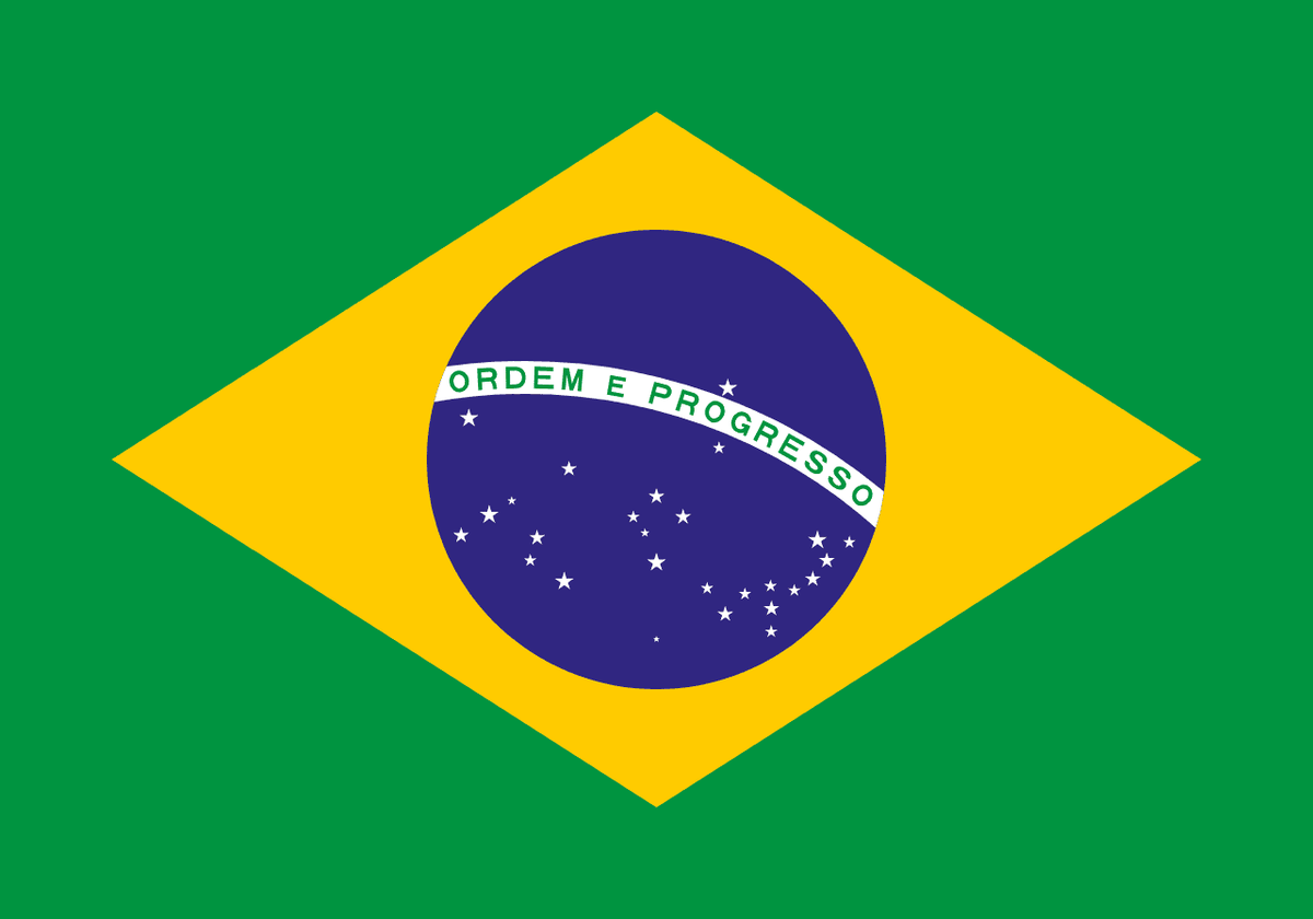 Brazil flag side patch for hats