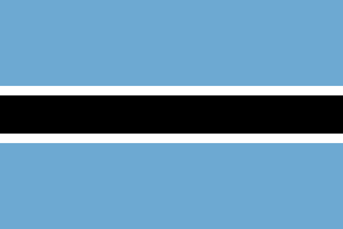 Botswana flag side patch for hats