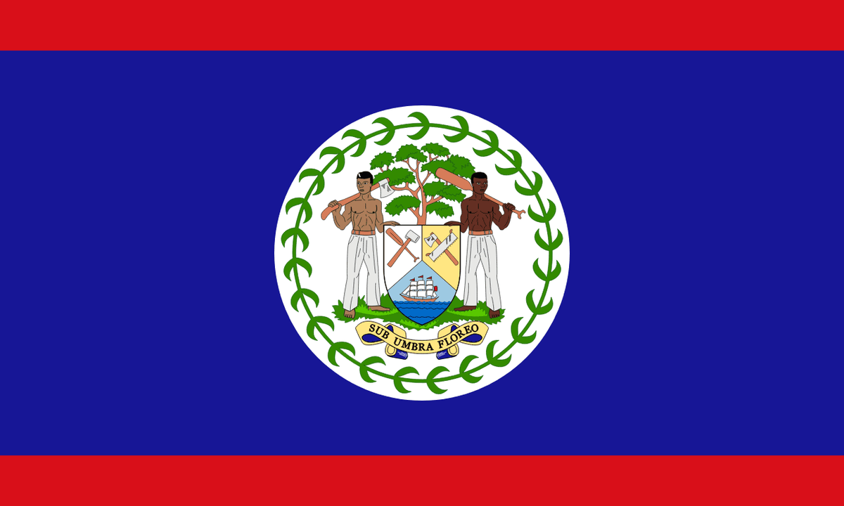 Belize flag side patch for hats