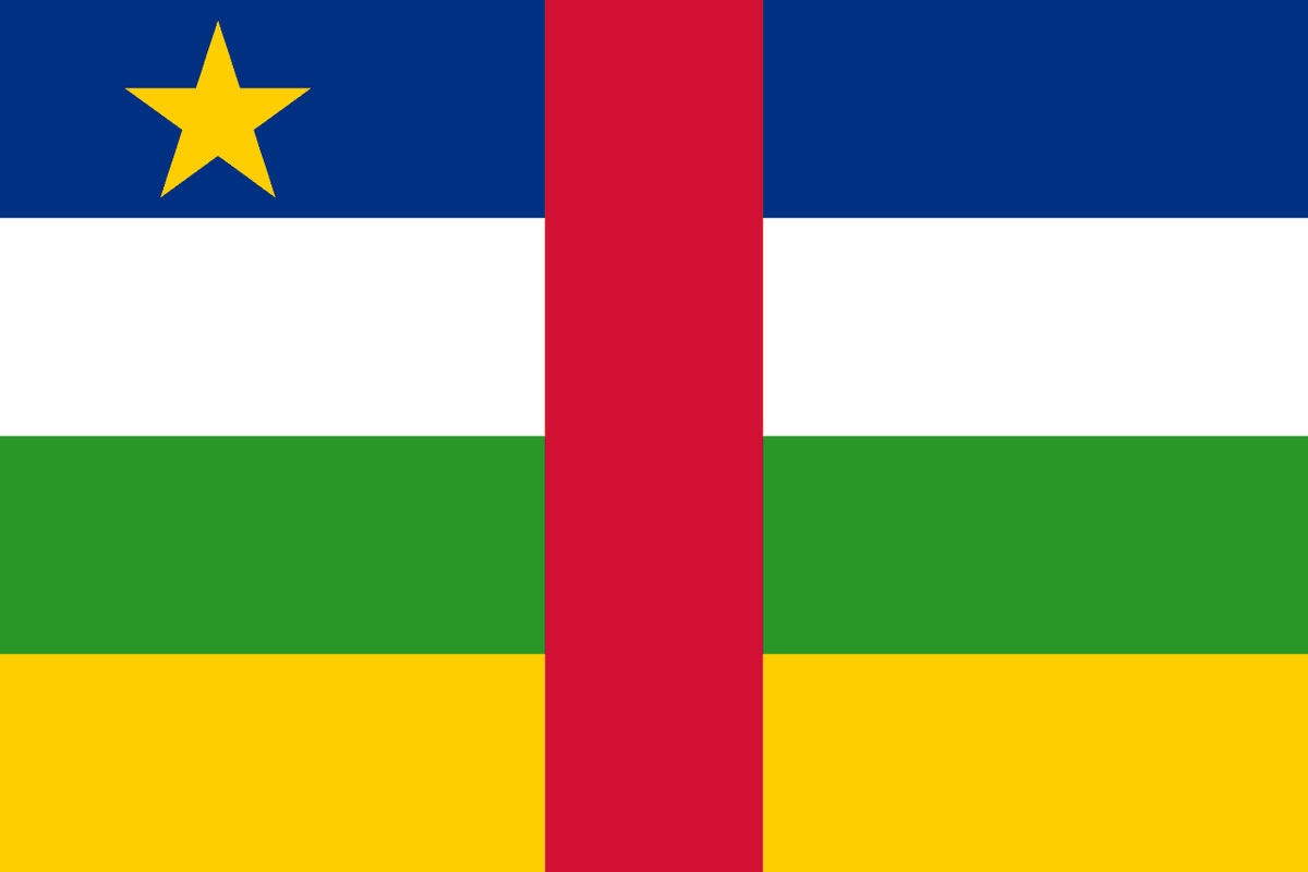 Central African Republic flag side patch for hats