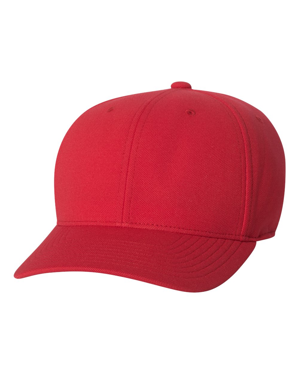 Flexfit 110P Cool and Dry mini-pique cap in red, front view