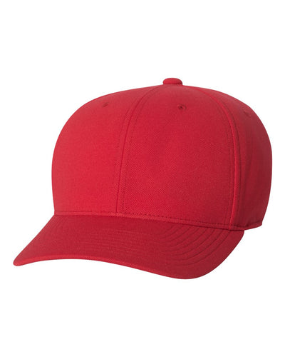 Flexfit 110P Cool and Dry mini-pique cap in red, front view