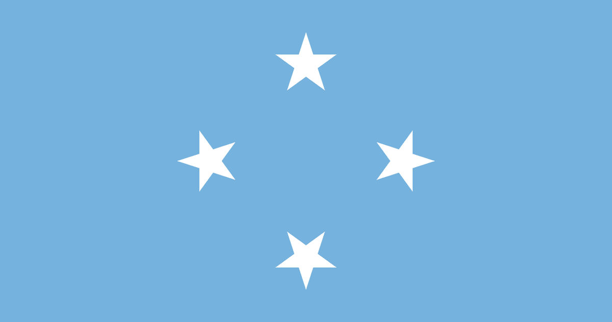 Micronesia flag side patch for hats