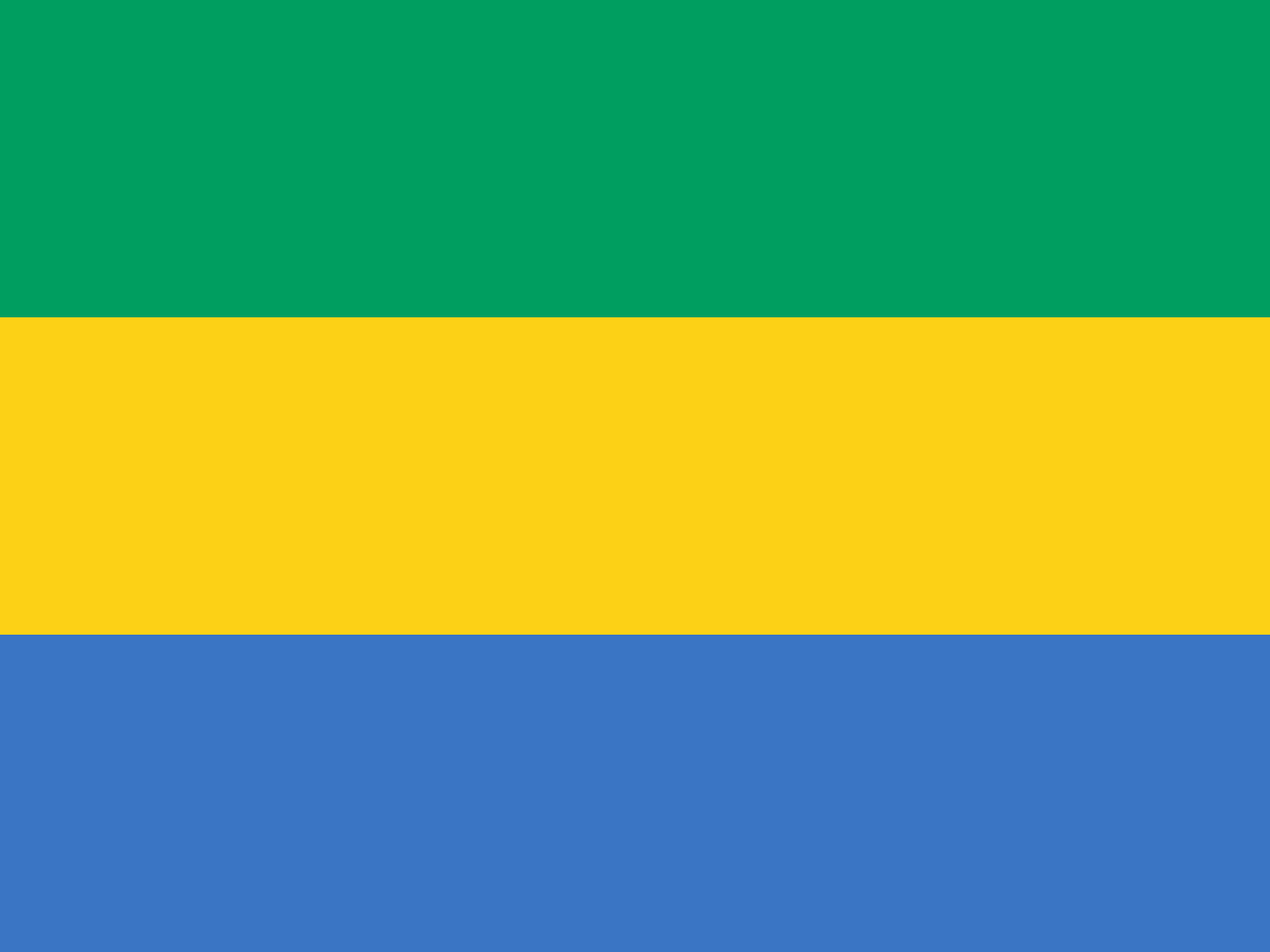 Gabon flag side patch for hats