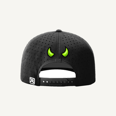 Golf Demons Bob and Crossed Clubs on a Richardson 632 hat in Black — back