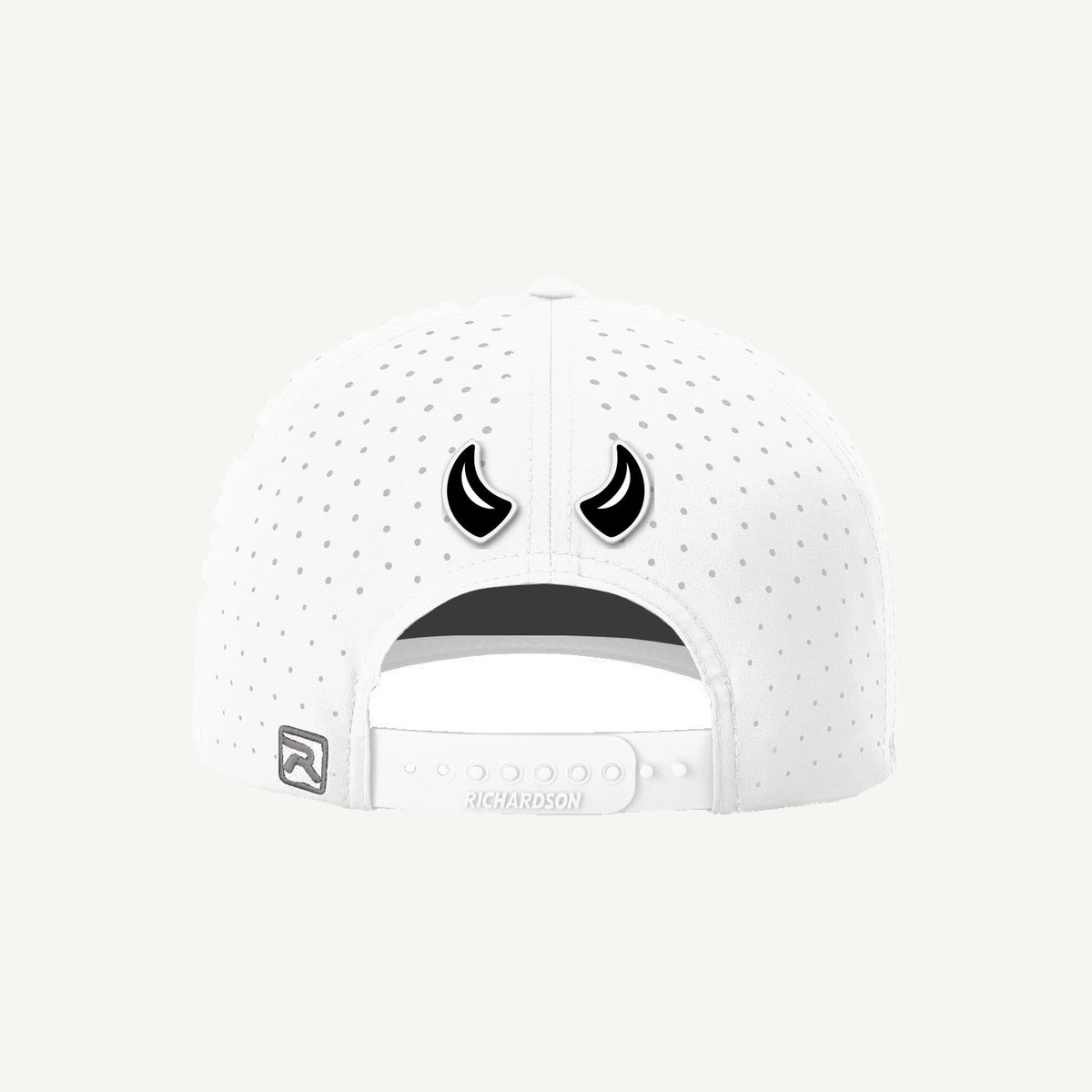 Golf Demons Flag Girl on a Richardson 632 hat in White — back
