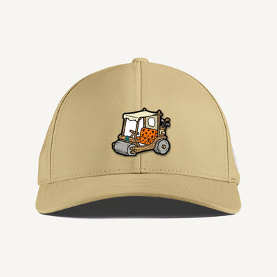 Golf Demons Stone Age patch on a Branded Bills 500 hat in Desert — front