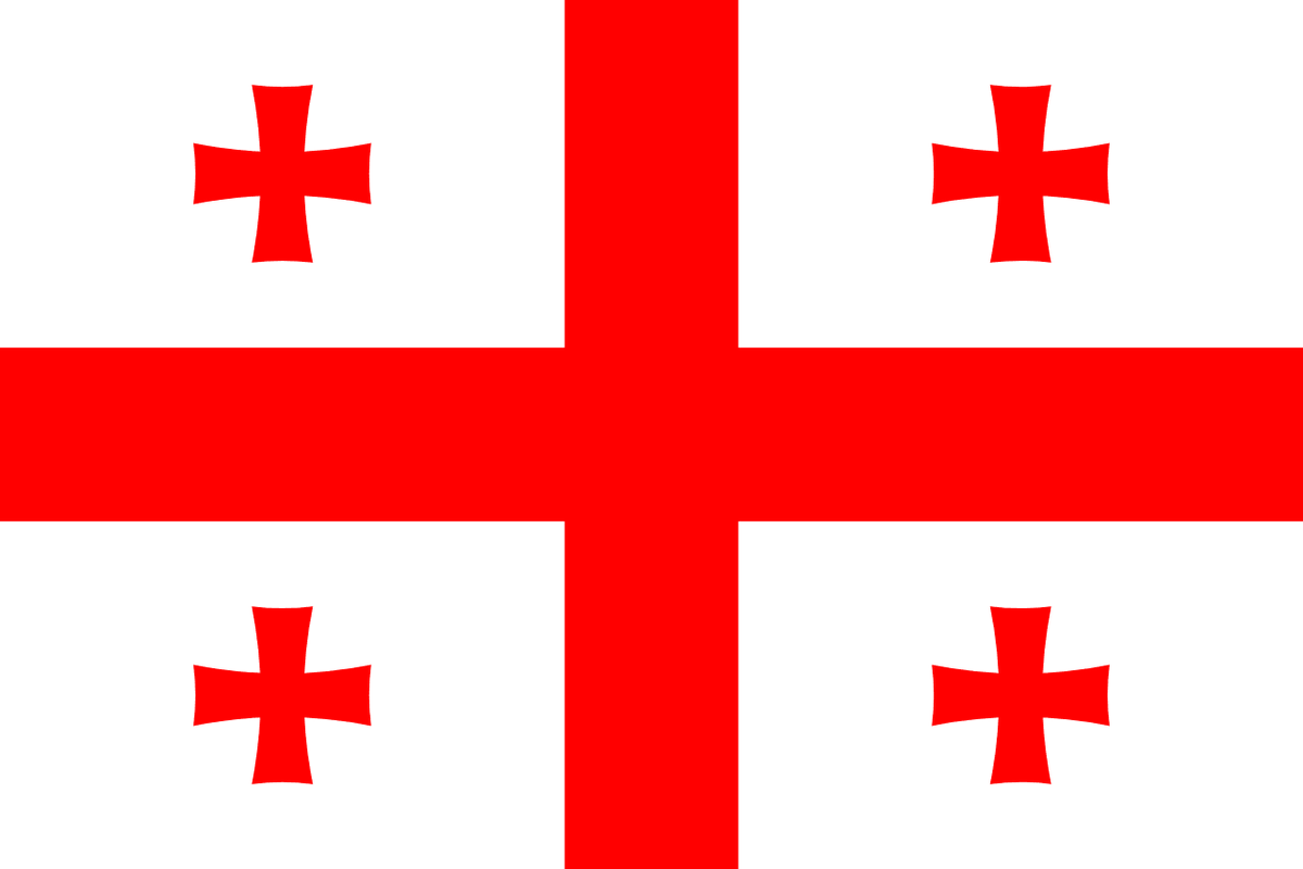 Georgia country flag side patch for hats