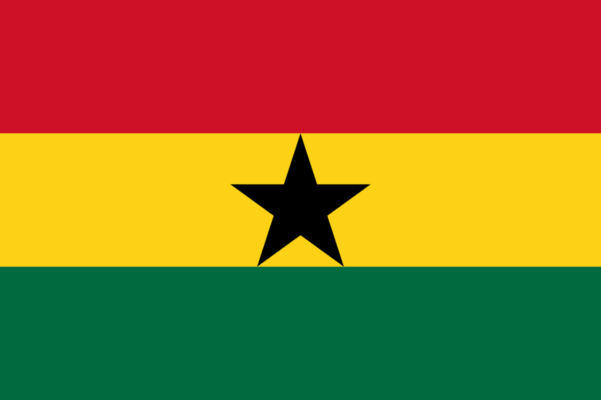 Ghana flag side patch for hats