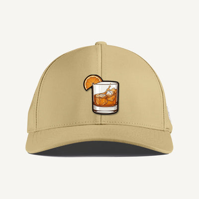 Golf Demons Whisky patch on a Branded Bills 500 hat in Desert — front